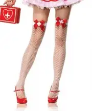 Чулки, колготки белые