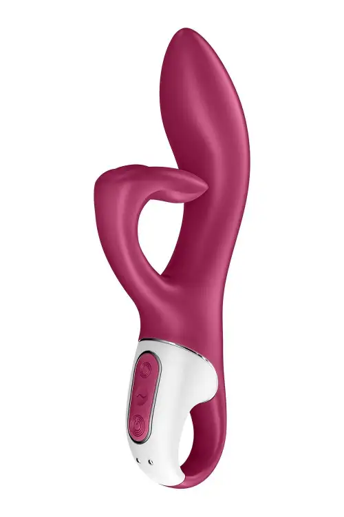 Вибратор кролик с тройным отростком Satisfyer Embrace me Berry, 2 мотора, диаметр 3,6 см photo 1