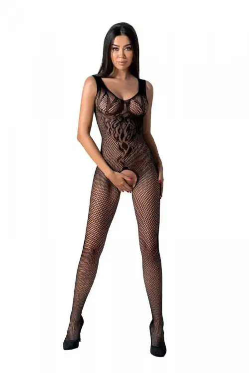 Бодистокинг с крыльями Passion BS098 One Size, black, средняя сетка, открытый доступ photo 1