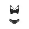 Комплект из эко-кожи с кружевом Loona Set black XXL/XXXL - Passion, бра и трусики photo 5