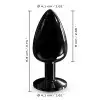 Металлическая анальная пробка с украшением в виде кристалла Dorcel - Diamond Plug BLACK L photo 3
