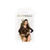 Боди Penthouse High On Love XL Black, глубокий вырез на спине, имитация стреп photo 3
