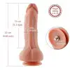 Ультрареалистичный фаллоимитатор для секс-машин Hismith 8.3″ 2-layers Silicone Flesh Dildo, двухслой photo 3