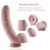 Силиконовый фаллоимитатор для секс-машин Hismith 8.3″ Silicone Dildo, изогнутый, система KlicLok photo 2