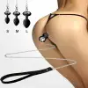 Силиконовая анальная пробка Art of Sex Silicone Anal Plug with Leash size S с поводком Black photo 3
