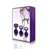Набор анальных пробок с кристаллом Rianne S: Booty Plug Set Purple, диаметр 2,7см, 3,5см, 4,1см photo 7
