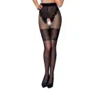 Колготки с открытым доступом, ажурные трусики и подвязки TIOPEN 013 black 3/4 (20/40 den) — Passion photo 1