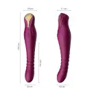 Смартвибратор-пульсатор Zalo — King Velvet Purple, кристалл Swarovski photo 3