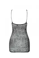 Ажурное мини-платье на тонких бретелях Passion BS096 One Size, black, плетение на груди photo 4