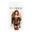 Бодистокинг с флористическо-геометрическим орнаментом Penthouse - Top-Notch Black S/L photo 3