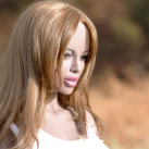 Реалистичная силиконовая кукла с большой грудью темнокожая JELLYDOLL 156 см photo 2