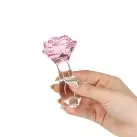 Стеклянная анальная пробка Pillow Talk Rosy Luxurious Glass Anal Plug, ⌀3,3 см, вибропуля в подарок photo 6