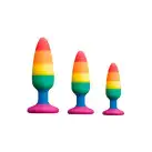 Силиконовая анальная пробка Wooomy Hiperloo Silicone Rainbow Plug M, диаметр 2,9 см, длина 11 см photo 4