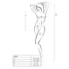 Бодистокинг с доступом Passion BS086 red, вертикальная сетка, вырез на спинке photo 3