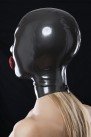 Маска из латекса с презервативом и вырезами для ноздрей Latex Condom Mask With Zipper photo 2