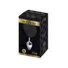 Металлическая анальная пробка Кроличий хвостик Alive Fluffy Plug M Black, диаметр 3,4 см photo 2