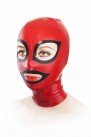 Маска из латекса с молнией сзади и контрастными глазами и ртом Latex Mask With Zipper photo 1