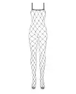 Бодистокинг с крупной ячейкой и открытой грудью Obsessive Bodystocking N102 S/M/L, черный photo 3