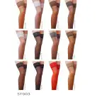 Графитовые чулки на ажурной силиконовой резинке Passion ST003 3/4 grafit - Passion photo 4