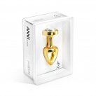 Анальная пробка со стразом Diogol Anni R Heart Gold Кристалл 25мм photo 2