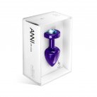 Анальная пробка со стразом Diogol ANNI round purple Аквамарин 25мм photo 2