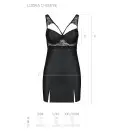 Бэби-долл из эко-кожи и кружева Loona Chemise black L/XL - Passion photo 7