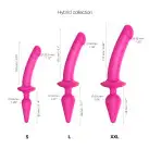 Анальная пробка с дилдо 2в1 Strap-On-Me SWITCH PLUG-IN DILDO Fuchsia L, диаметр 4,5/3,4 см photo 4