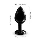 Металлическая анальная пробка с украшением в виде кристалла Dorcel - Diamond Plug BLACK M photo 3