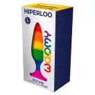 Силиконовая анальная пробка Wooomy Hiperloo Silicone Rainbow Plug L, диаметр 3,9 см, длина 13,1 см photo 3