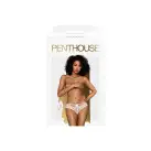Трусики-бразилиана Penthouse Adore Me L/XL White, цветочное кружево, тонкие ремешки, бантики photo 3