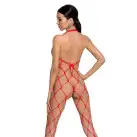 Бодистокинг в очень крупную сетку Passion BS091 red, с доступом photo 2
