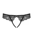 Кружевные танга с доступом Obsessive Contica crothchles thong L/XL, черные photo 3