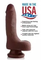 7 Inch Ultra Real Dual Layer Suction Cup Dildo - Medium Skin Tone фаллоимитатор 15х4.5 см. photo 5