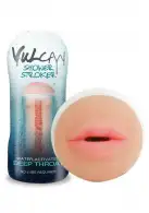 Topco Sales CyberSkin, H2O Vulcan Shower Stroker Deep Throat - мастурбатор ротик, 15 см photo 1